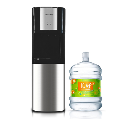 元山冰溫熱直立式飲水機(YS-8202BWSI) 組合：麥飯石涵氧桶裝水(12.25L)x25瓶